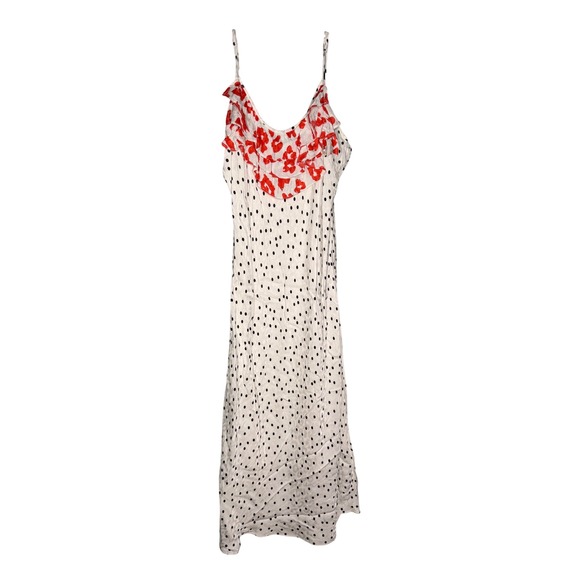 Rixo for Target polka dot sleeveless ruffle maxi slip dress - Picture 3 of 10
